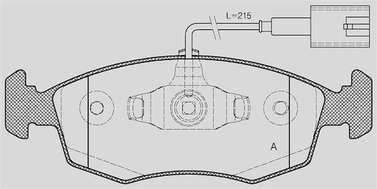 Open Parts Σετ Τακάκια για Fiat 500
