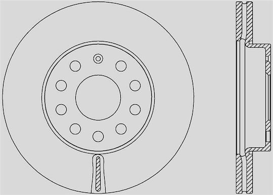 Open Parts Bremsscheiben 1Stück für Skoda Octavia