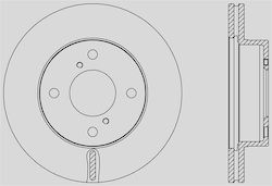 Open Parts Bremsscheiben 1Stück für Nissan Pixo Suzuki Hoch