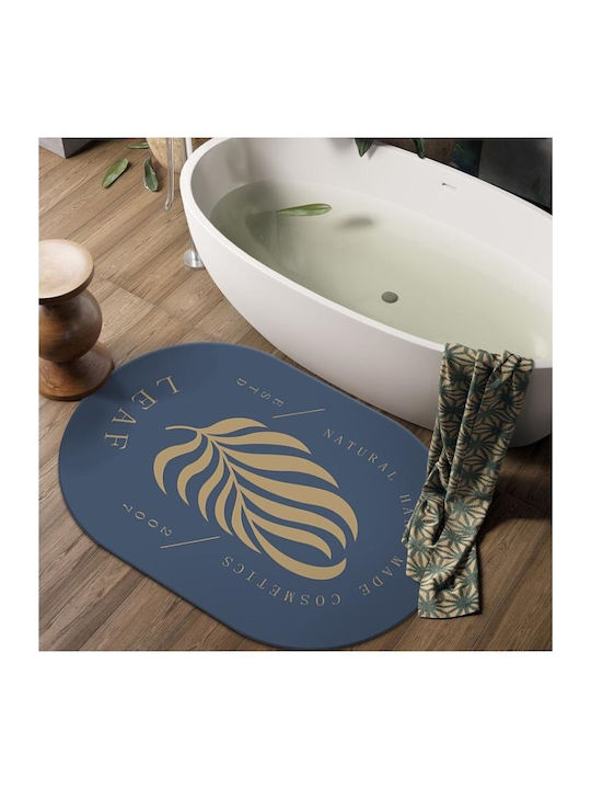 Bath Mat Oval 8504994480021 Blue 40x60cm