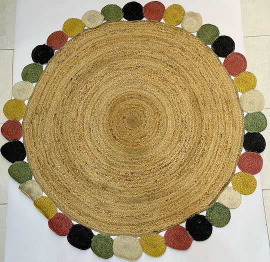 Rug Round Summer from Jute Beige