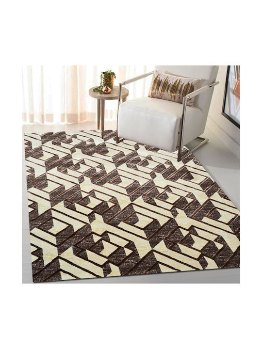 Unique Rug Rectangular Brown