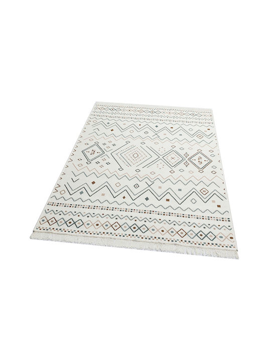 Rug Rectangular Cotton Beige