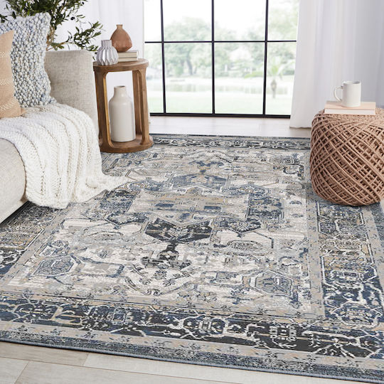Saray Home Vintage Χαλί Ορθογώνιο Βαμβακερό Μπλε 154x213cm