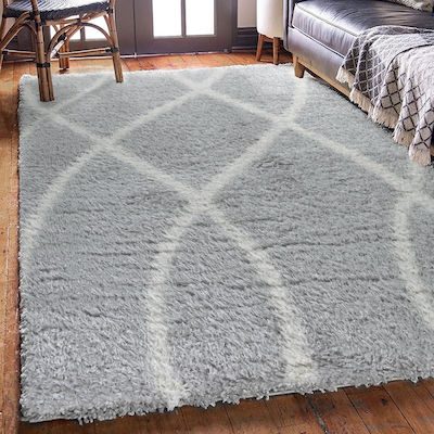 Saray Home Moroccan Teppich Rechteckig Zottelig Gray