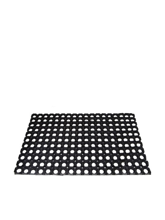 Rubber Doormat Black 50x100cm