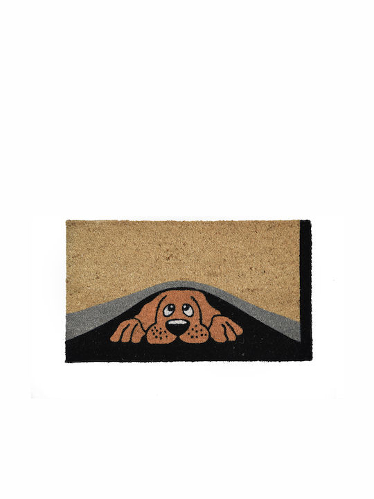 Coconut Fiber with Non-Slip Underside Doormat Beige 40x70cm