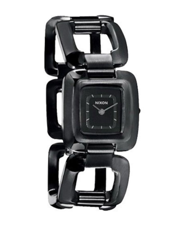 Nixon Γυναικείο Ρολόι 24mm Μπαταρίας με Μαύρο Μεταλλικό Μπρασελέ