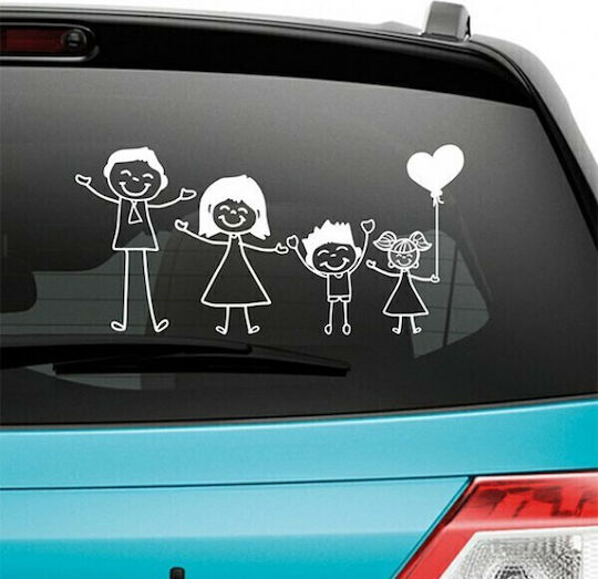 Αυτοκόλλητο Σήμα Αυτοκινήτου Baby On Board για Παρμπρίζ Αυτοκινήτου σε Λευκό Χρώμα