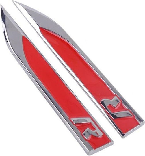 Car Signal Stickers for Car Fenders in Red Color 2pcs