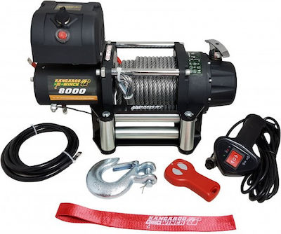 Electric 4x4 Car Winch 12V with Towing Capacity 3628kg