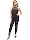 Women's Sleeveless One-piece Suit Burgundy