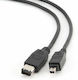 Q-Tech FireWire Cable 6-pin male to 4-pin male 1.8m