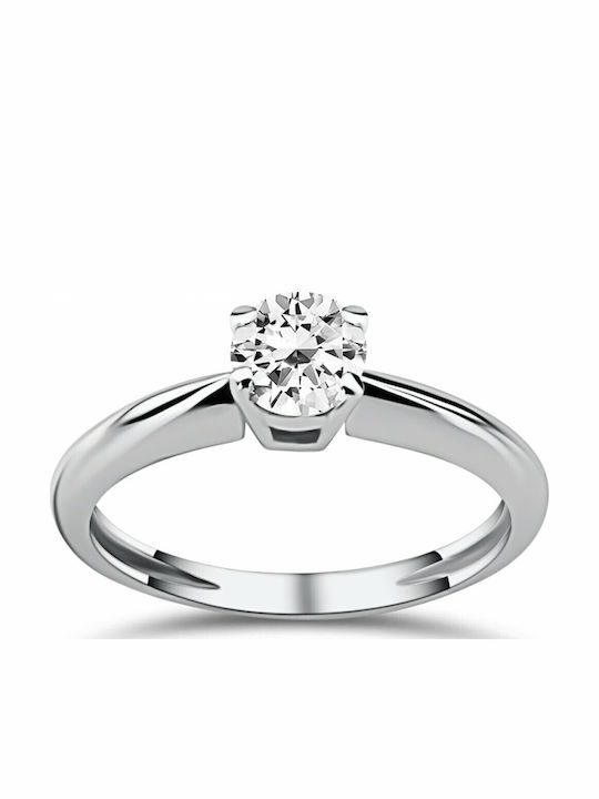 Chrilia Einzelstein aus Weißgold 14K