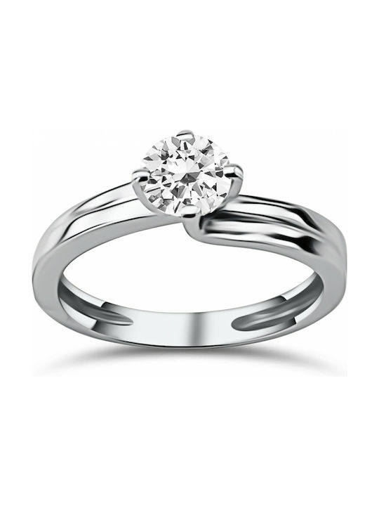 Single Stone from White Gold 14K