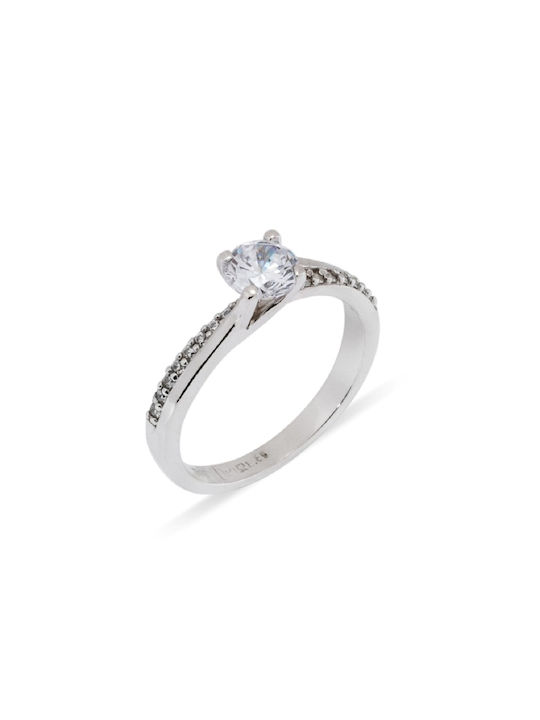 Single Stone from White Gold 14K