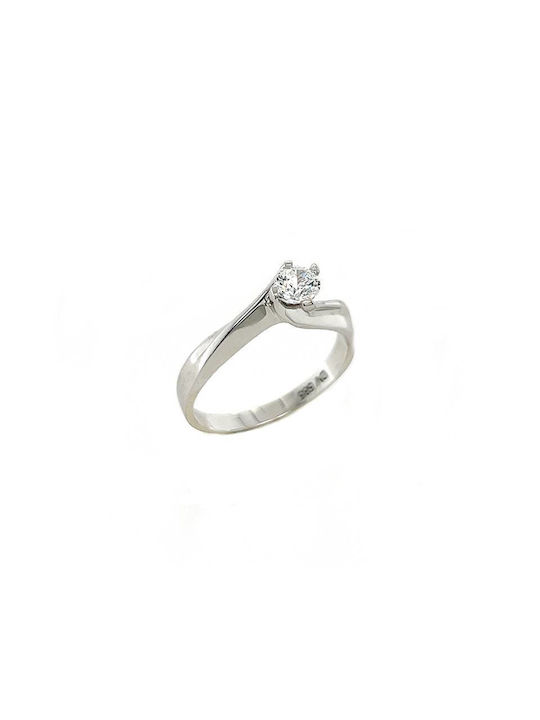 Single Stone from White Gold 14K