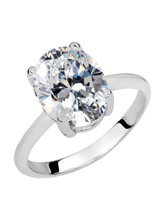 Single Stone from White Gold 14K