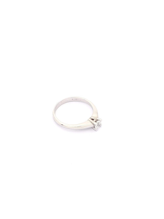 Kirkikosmima Single Stone from White Gold 14K