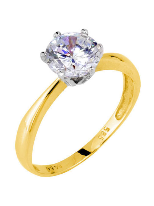 Single Stone from Gold 14K