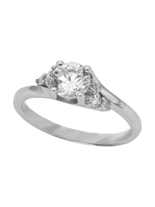 Single Stone from White Gold 14K