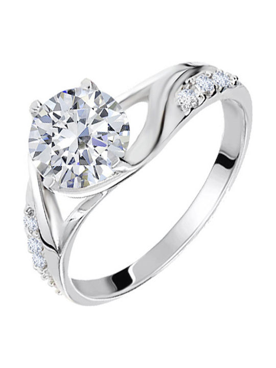 Single Stone from White Gold 14K