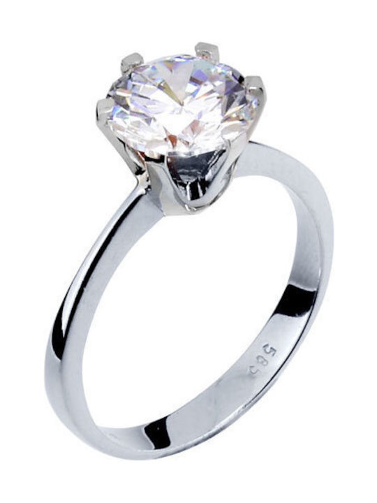 Single Stone from White Gold 14K