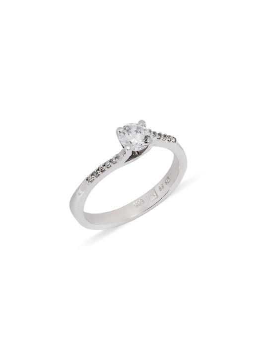 Single Stone from White Gold 14K