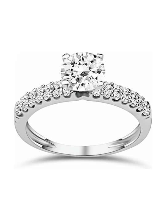 Single Stone from White Gold 14K