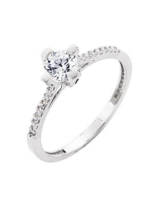 Single Stone from White Gold 14K