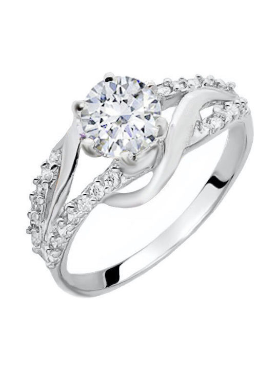 Single Stone from White Gold 14K