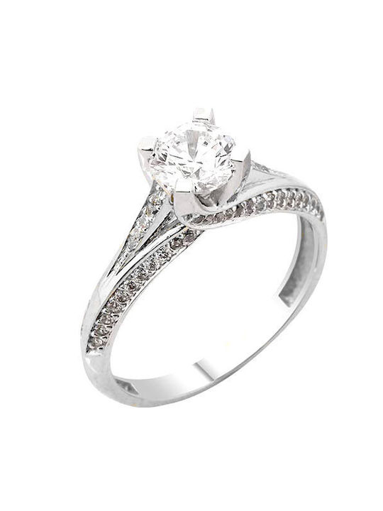 Single Stone from White Gold 14K