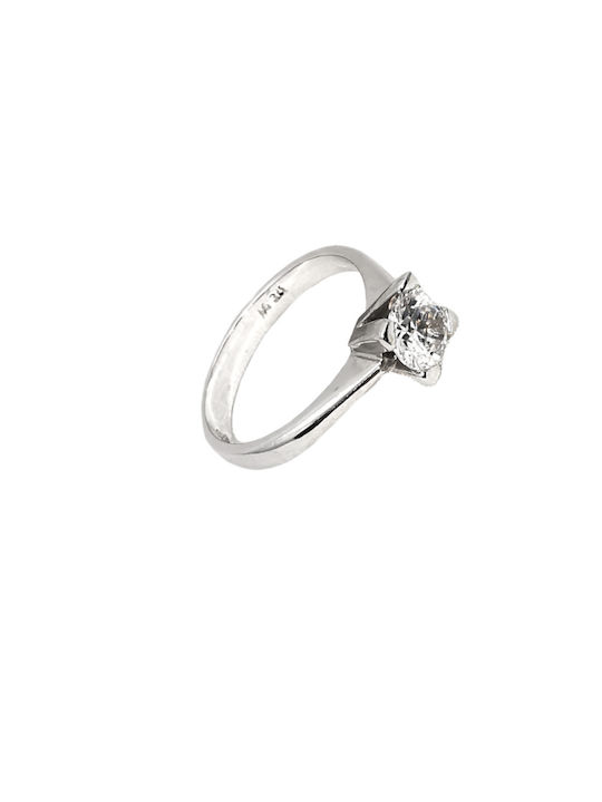 Single Stone from White Gold 14K