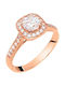 Einzelner Steine Ringe aus Roségold 14K