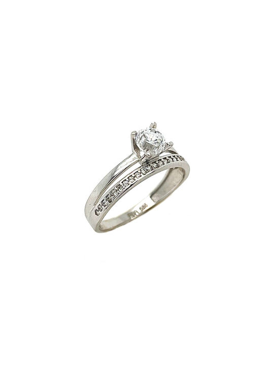 Single Stone from White Gold 14K