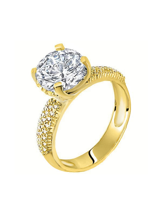 Single Stone Ring of Gold 14K