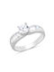 Single Stone from White Gold 14K