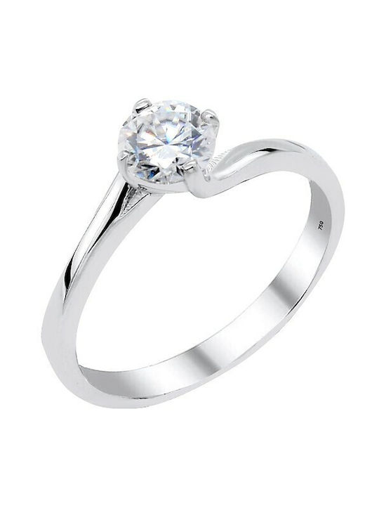 Single Stone from White Gold 18K