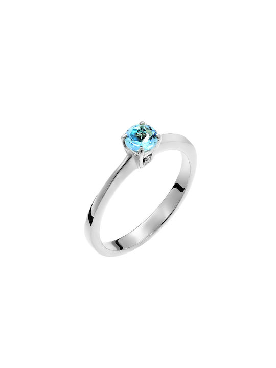 Single Stone from White Gold 18K