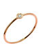 Inel Din Aur Roz 14K Cu Diamant