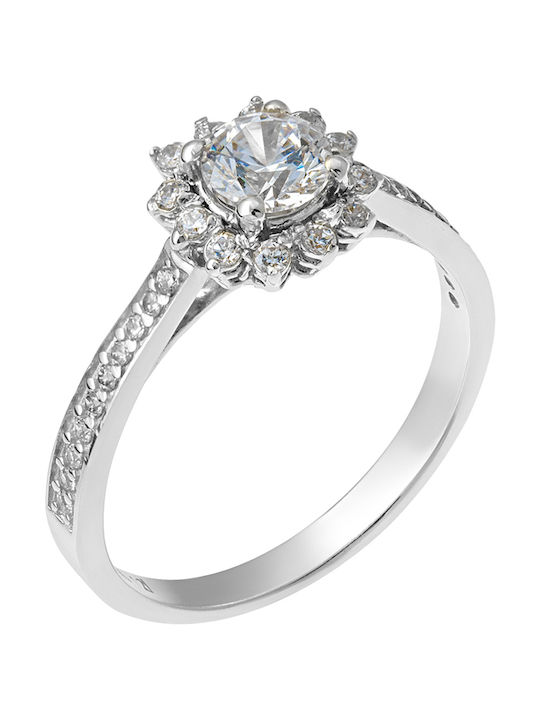 Single Stone from White Gold 14K