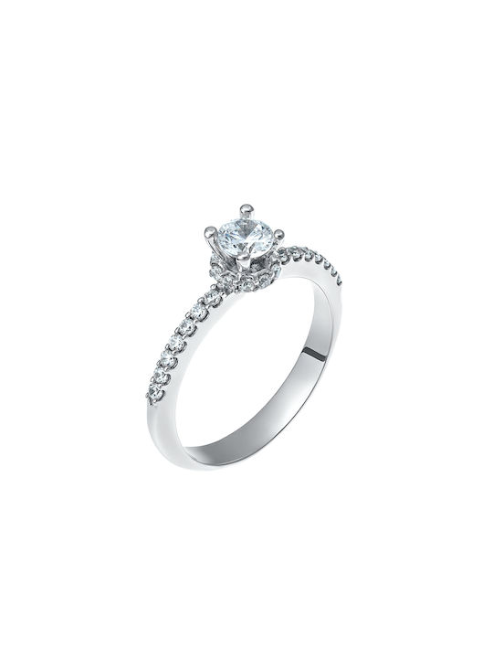 Single Stone from White Gold 14K