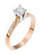 Single Stone from Rose Gold 18K with Diamond