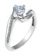 Single Stone from White Gold 14K