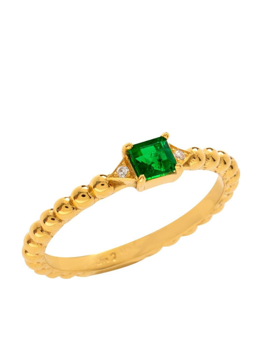 Inel Solitar din Aur 18K cu Diamant