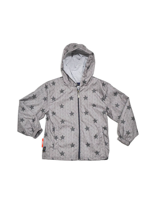 Else Windproof Boys Sports Jacket Gray with Ηood