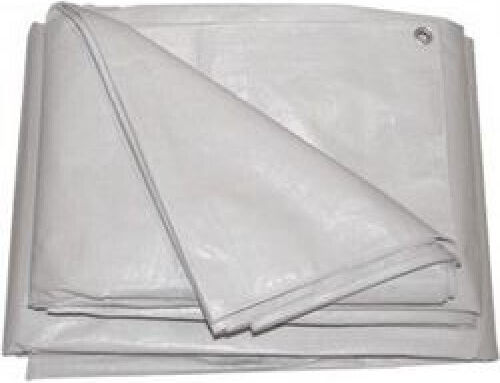 Waterproof Tarpaulin 190gr/m² 8x12m. Heavy Duty White