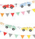 Meri Meri Garland for Party Disney Cars 1pcs