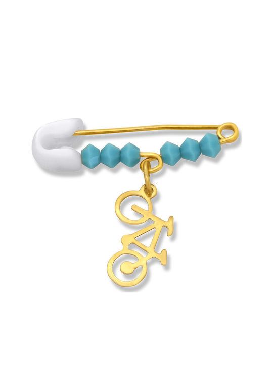 Goldjewels Child Safety Pin made of Gold 9K for Boy