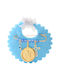 Child Safety Pin made of Gold Plated Silver with Cross and Icon of the Virgin Mary for Boy